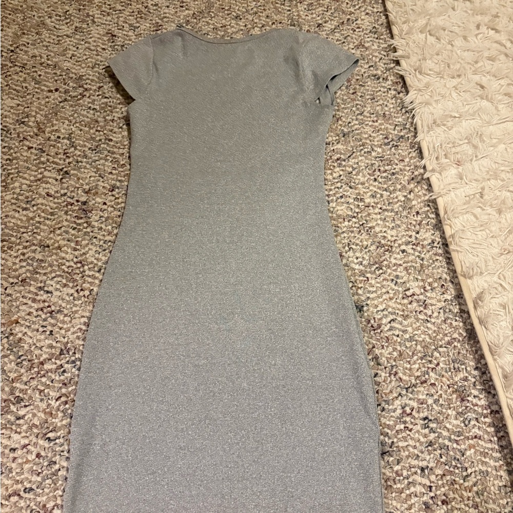 Gray Backless Dress